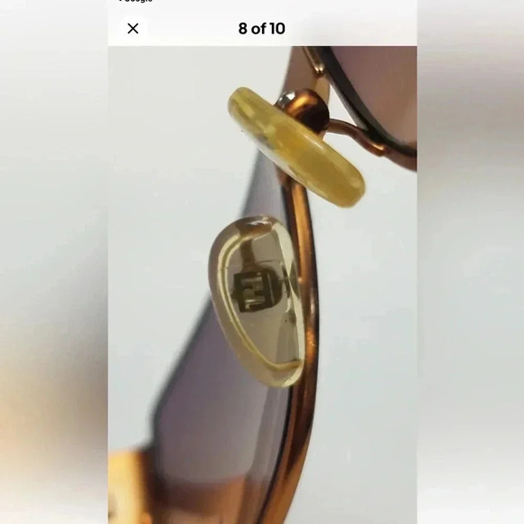 Fendi Eyewear Rectangle Sunglasses Bronze - Picture 6 of 10